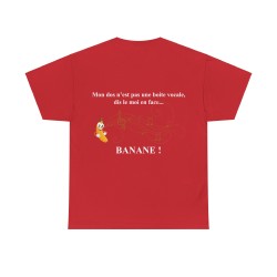 T-shirt rouge mon dos n'est pas une boite vocale.