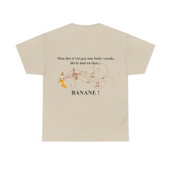 T-shirt sable mon dos n'est pas une boite vocale.