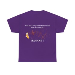 T-shirt violet mon dos n'est pas une boite vocale.