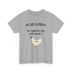 t-shirt gris du jeu de la poule