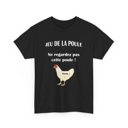 t-shirt noir du jeu de la poule