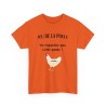 t-shirt orange du jeu de la poule