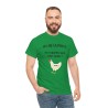 homme avec t-shirt vert du jeu de la poule