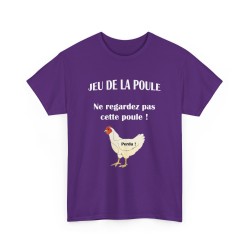 t-shirt violet du jeu de la poule