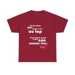 t-shirt rouge cardinal peux pas être toujours au top