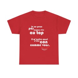 t-shirt rouge peux pas être toujours au top