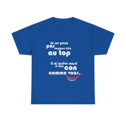 t-shirt bleu royal peux pas être toujours au top