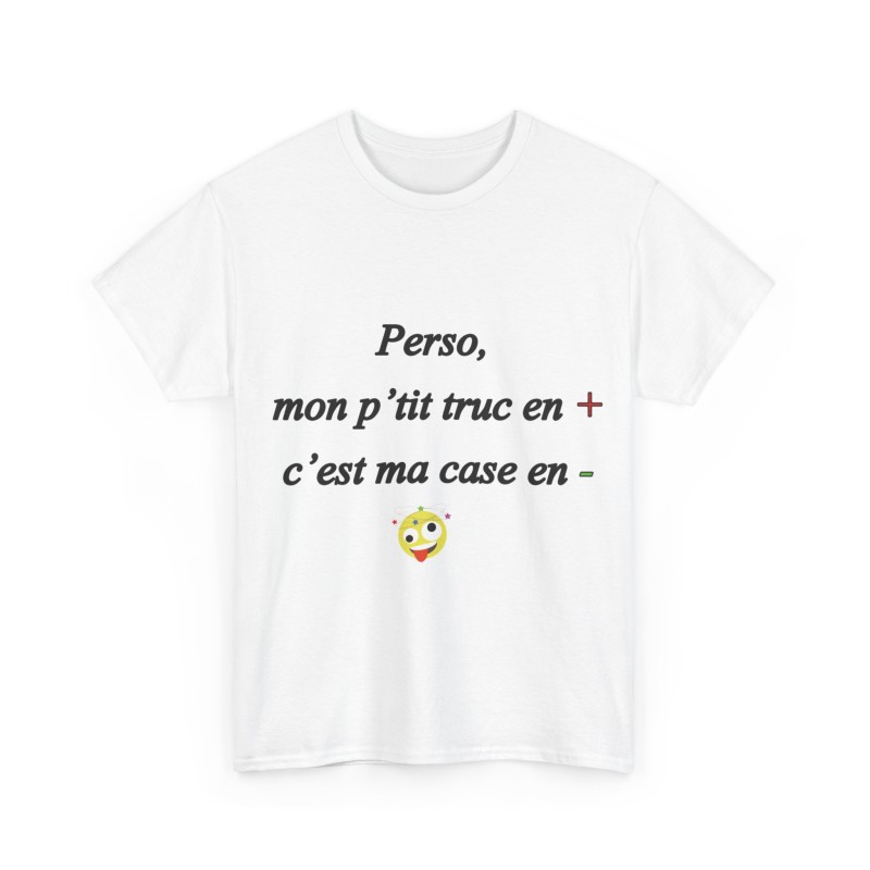 T-shirt blanc perso, mon p'tit truc en +