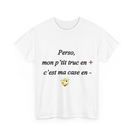 T-shirt blanc perso, mon p'tit truc en +