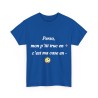 T-shirt bleu royal perso, mon p'tit truc en +