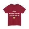 T-shirt rouge cardinal perso, mon p'tit truc en +