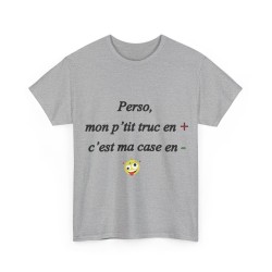 T-shirt gris perso, mon p'tit truc en +