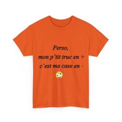 T-shirt orange perso, mon p'tit truc en +