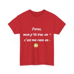 T-shirt rouge perso, mon p'tit truc en +