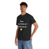homme avec T-shirt noir perso, mon p'tit truc en +