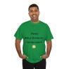 Homme avec T-shirt vert irlandais perso, mon p'tit truc en +