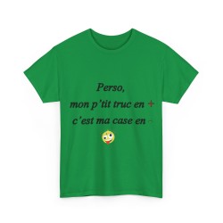 T-shirt vert perso, mon p'tit truc en +
