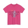 T-shirt fuchsia unisexe je vous rappelle que l'usage du préservatif