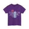 T-shirt violet unisexe je vous rappelle que l'usage du préservatif