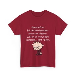 T-shirt cardinal aujourd'hui j'ai décidé
