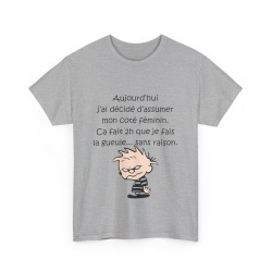 T-shirt gris aujourd'hui j'ai décidé