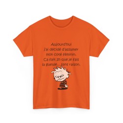 T-shirt orange aujourd'hui j'ai décidé
