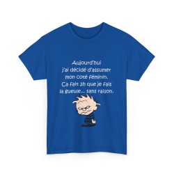 T-shirt bleu royal aujourd'hui j'ai décidé