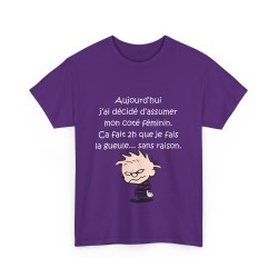 T-shirt violet aujourd'hui j'ai décidé