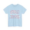 T-shirt bleu clair si jamais mon corps