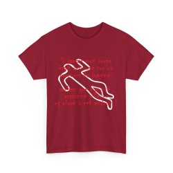 T-shirt rouge cardinal si jamais mon corps