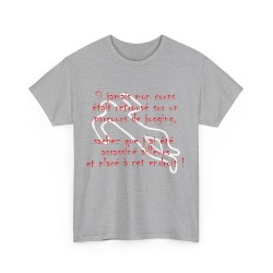 T-shirt gris si jamais mon corps