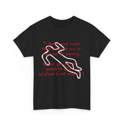 T-shirt noir si jamais mon corps