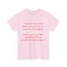 T-shirt rose si jamais mon corps