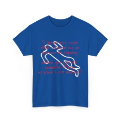 T-shirt bleu royal si jamais mon corps