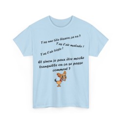 T-shirt bleu ciel t'as l'air malade