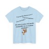 T-shirt bleu ciel t'as l'air malade