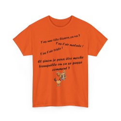 T-shirt orange t'as l'air malade