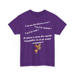 T-shirt violet t'as l'air malade