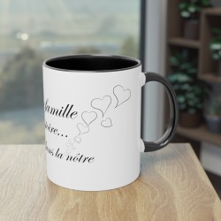 Mug noir Chaque famille a une histoire en situation