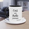 Mug noir c'est une belle journée en situation