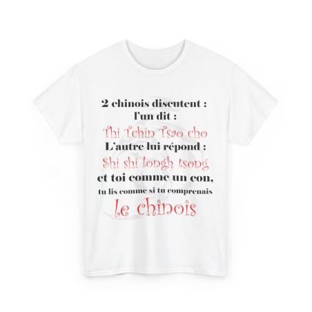 T-shirt Blanc 2 chinois discutent