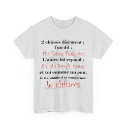 T-shirt cendre 2 chinois discutent