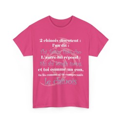 T-shirt fuchsia 2 chinois discutent