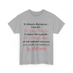 T-shirt gris 2 chinois discutent