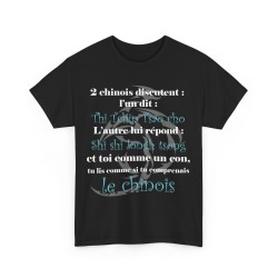 T-shirt noir 2 chinois discutent