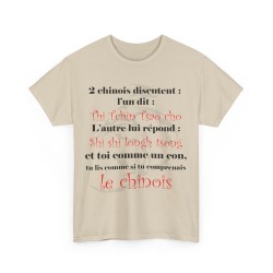 T-shirt sable 2 chinois discutent