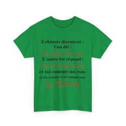 T-shirt vert irlandais 2 chinois discutent