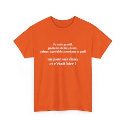 T-shirt orange je suis gentil...