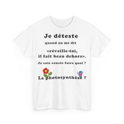 T-shirt blanc femme je déteste quand on me dis