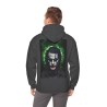 homme avec hoodie gris fonce visage JOKER